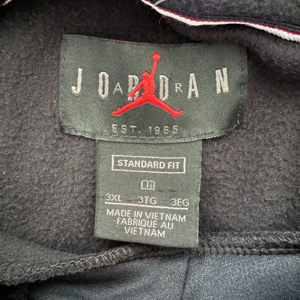 Jordan Jumpman Air Hoodie Men 3XL Black White Graphic Pullover Fleece Streetwear